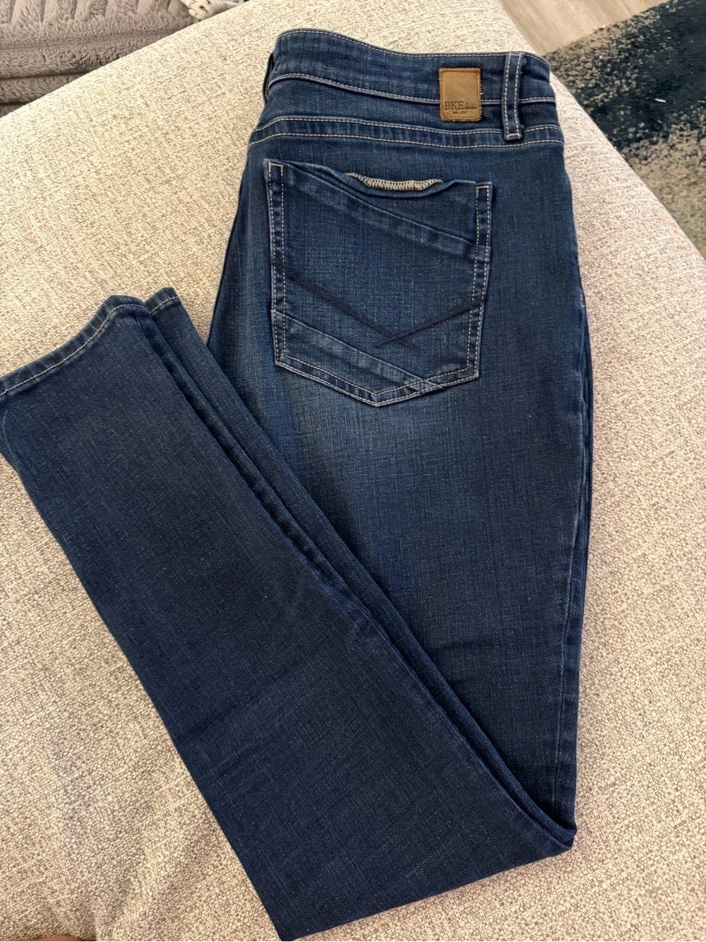 BKE Women's Dark Indigo Skinny Jeans